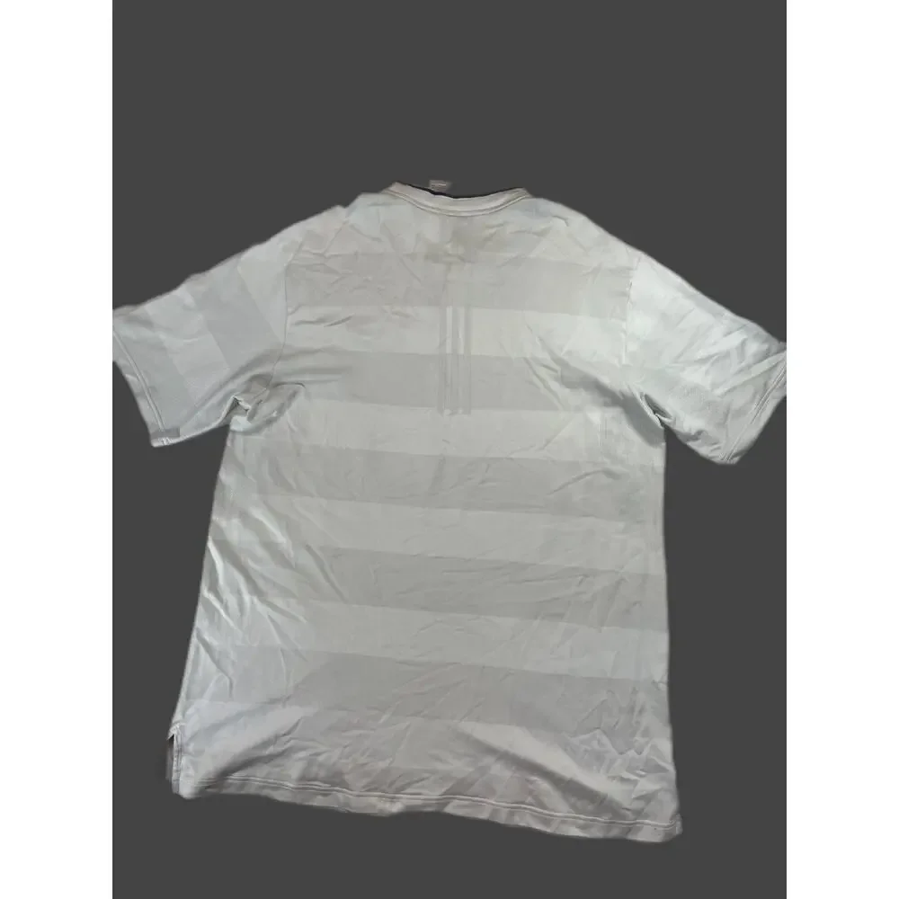 Adidas Thornblade Men's 2XL White Striped Henley Polo Golf South Carolina Club